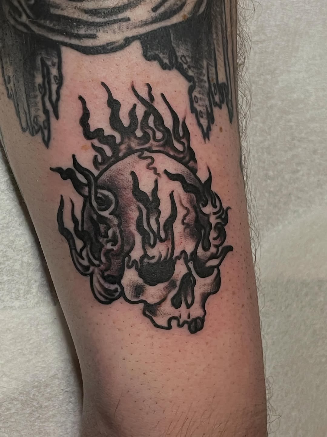 Tattoo by @tattoosbyclover — blackwork, illustrative