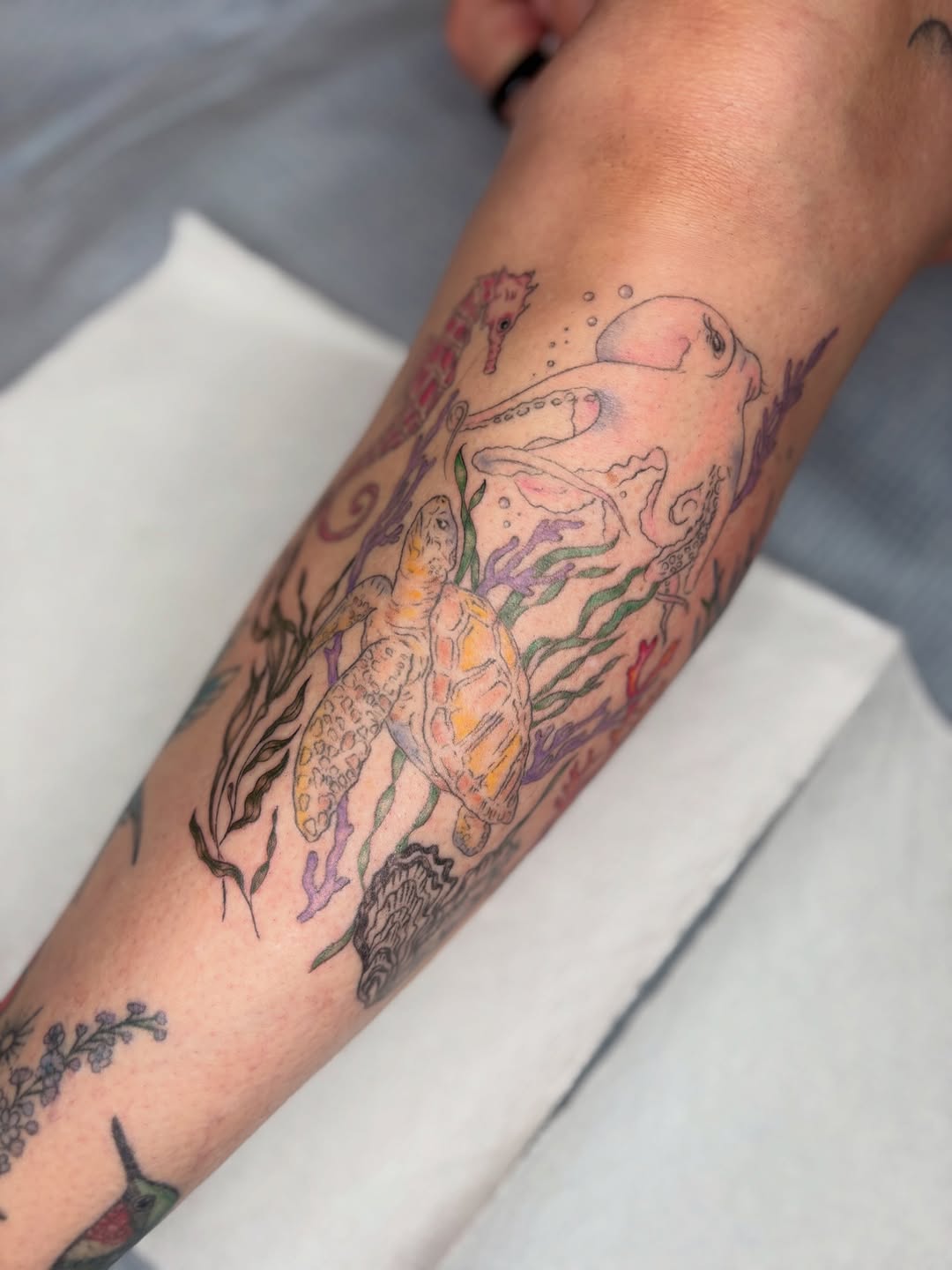 Tattoo by @damoretattoos — illustrative, watercolor