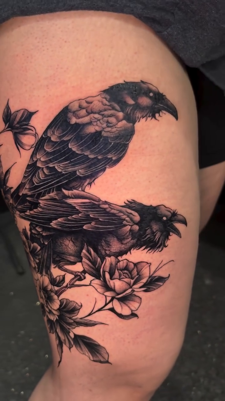 Tattoo by @_electricyeti_ — black_and_grey, realism
