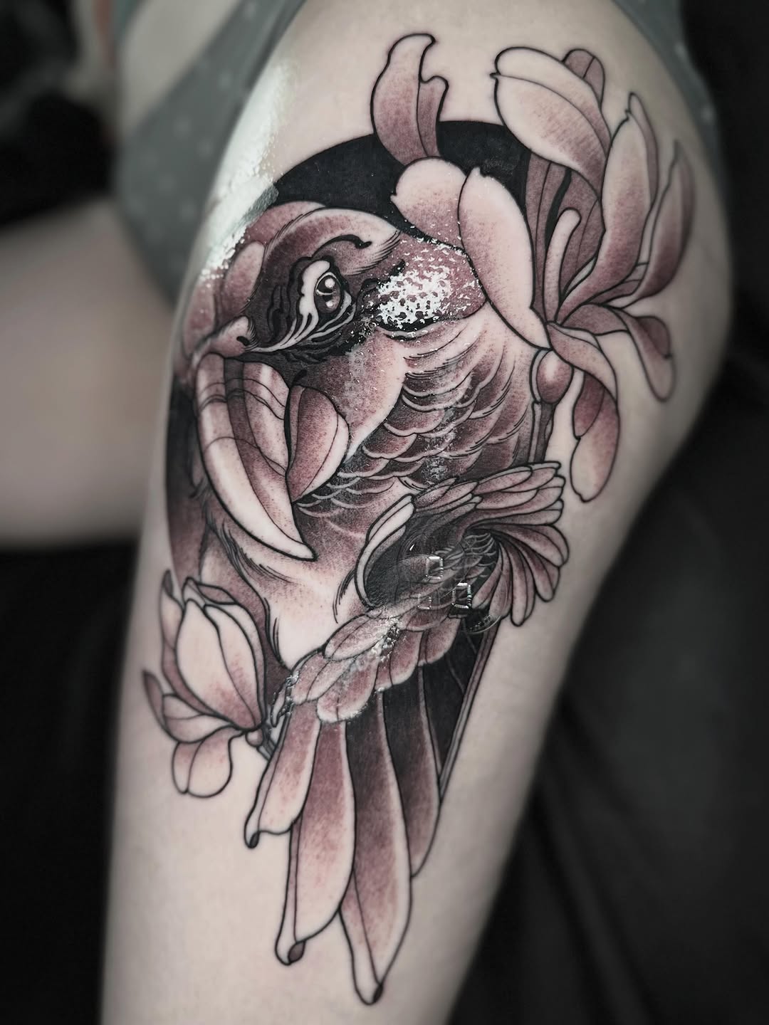 Tattoo by @anne_core — black_and_grey, realism