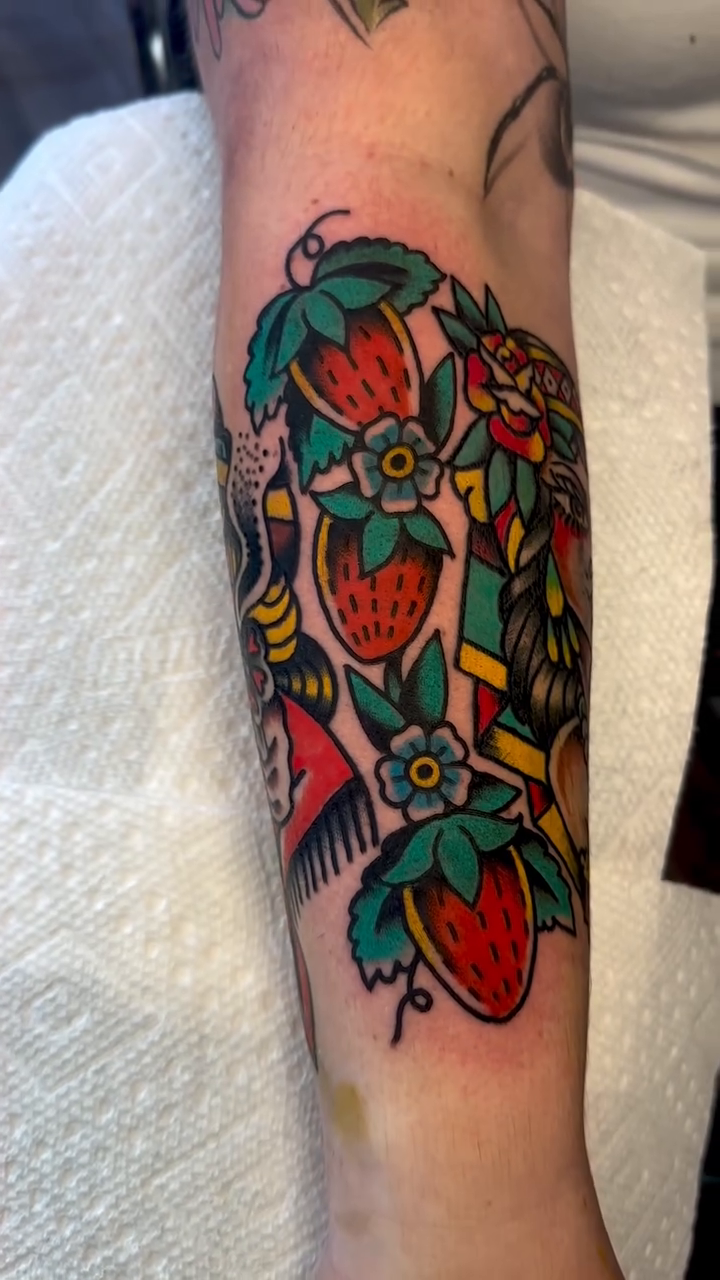 Tattoo by @christine_montoya.art — american_traditional, illustrative