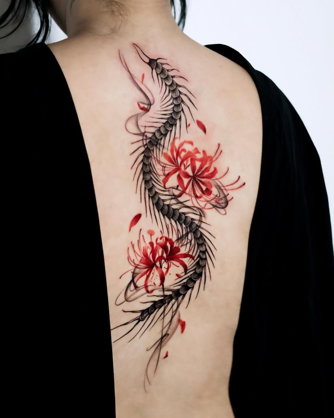 Tattoo by @kaki_tattooer โ illustrative, black_and_grey
