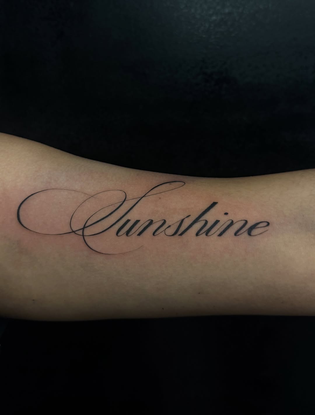 Tattoo by @babytattooer — lettering_script, fine_line
