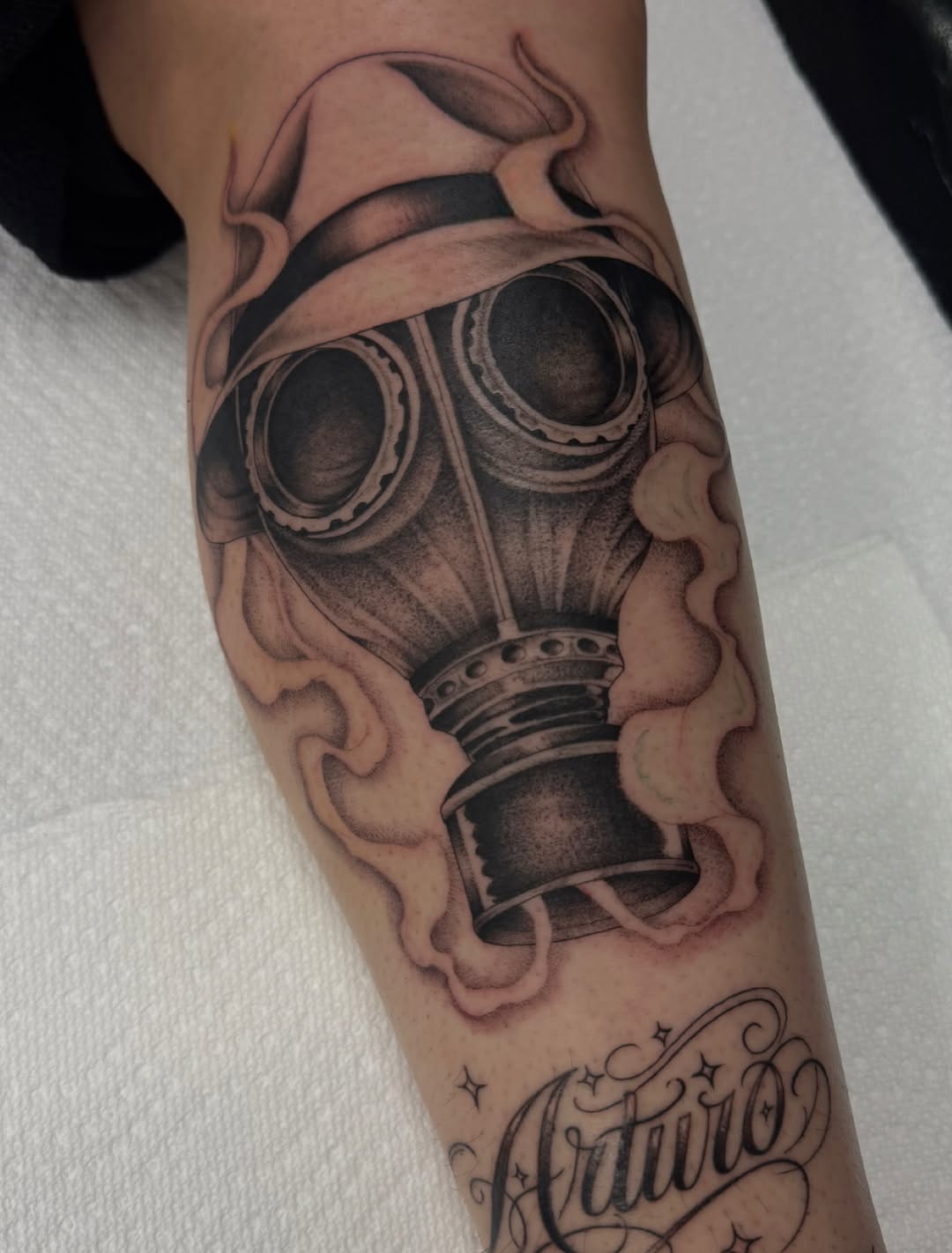 Tattoo by @babytattooer — black_and_grey, illustrative