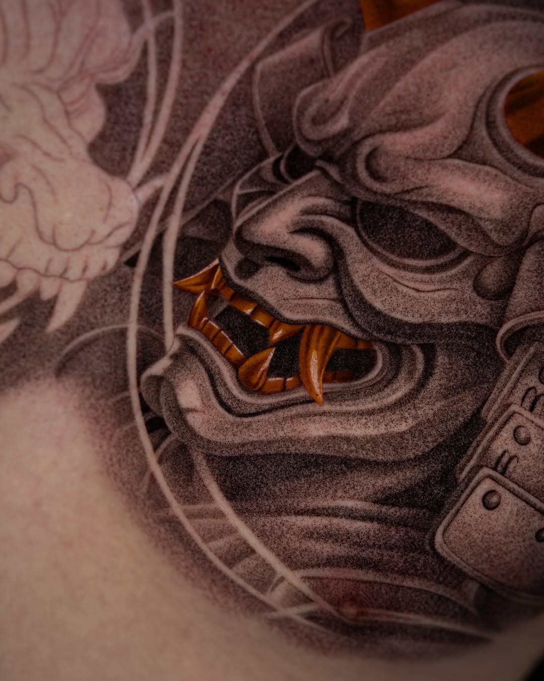Tattoo by @jonlaflore — japanese_irezumi, dotwork