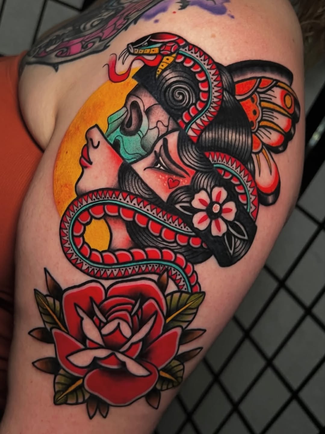 Tattoo by @fanaa_tattoos — american_traditional, illustrative