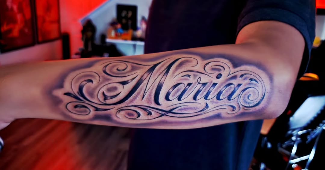 Tattoo by @lukejordan_ink — lettering_script, black_and_grey