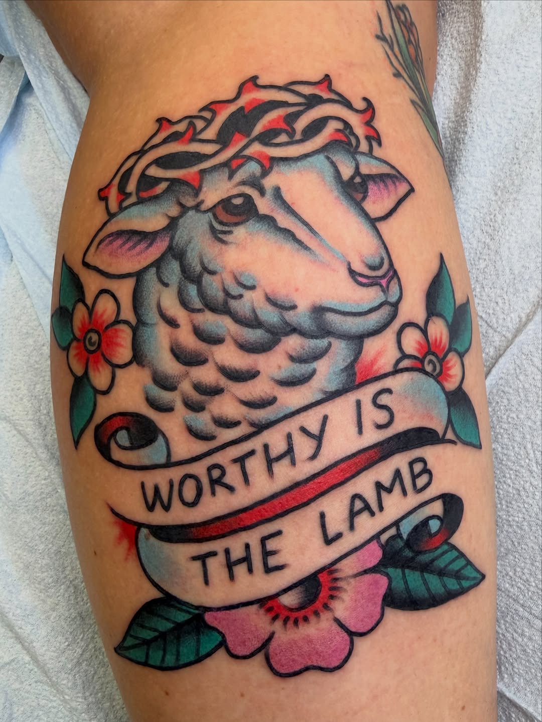 Tattoo by @morganhabe — american_traditional, lettering_script