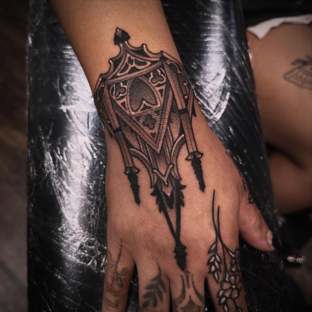 Tattoo by @sarahsynystertattoos — blackwork