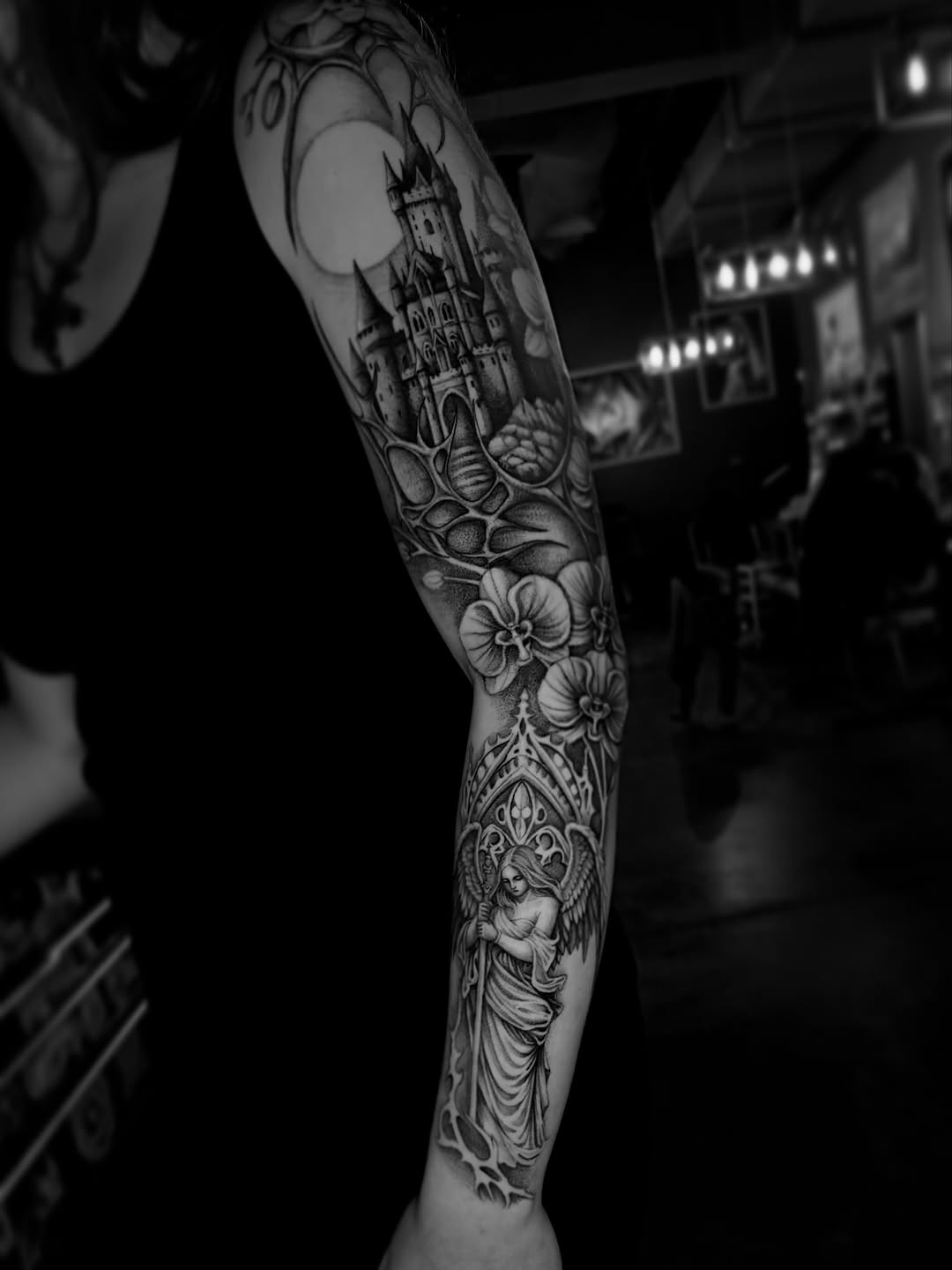 Tattoo by @mendoza.tattoo โ realism, black_and_grey