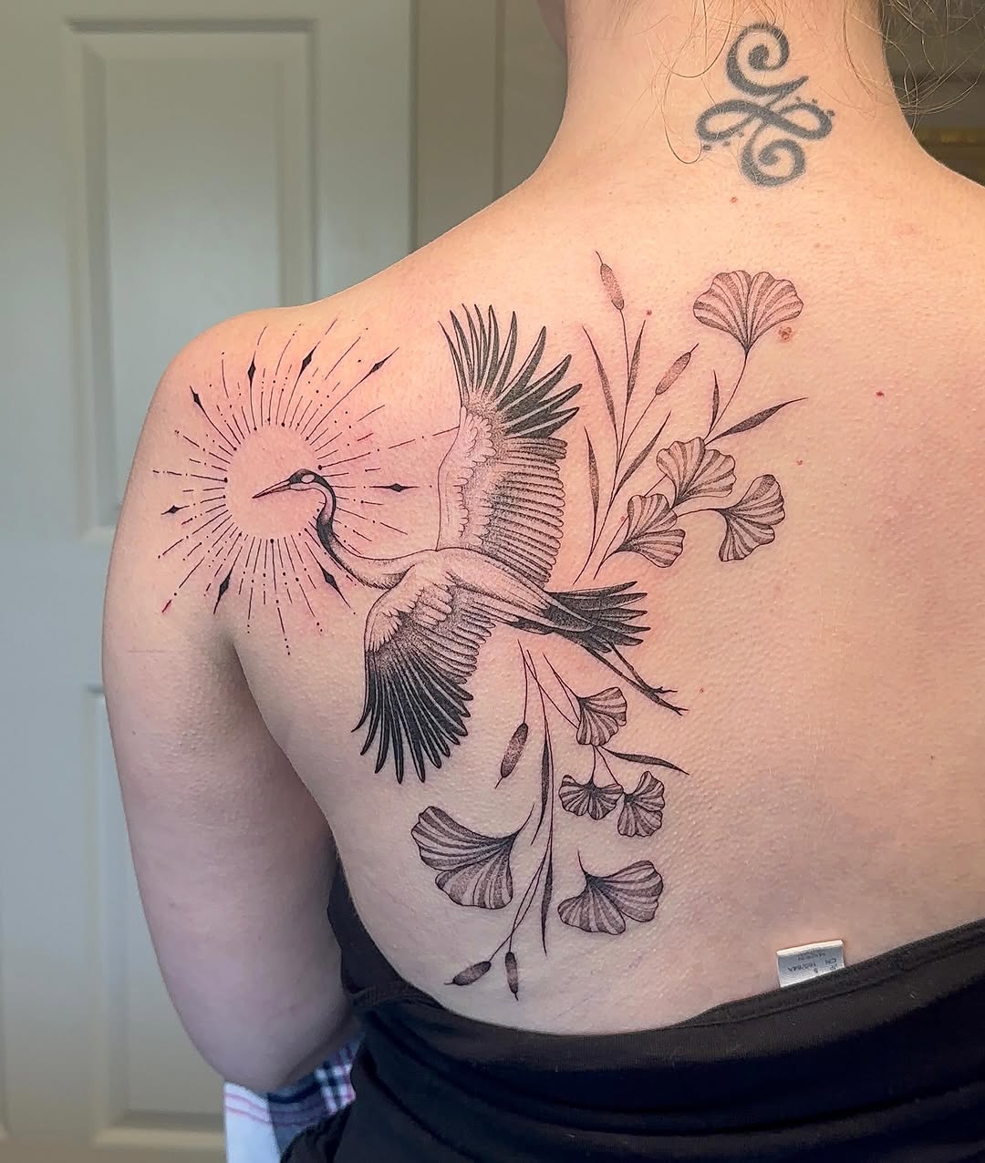 Tattoo by @bboujeeink2 — fine_line, black_and_grey