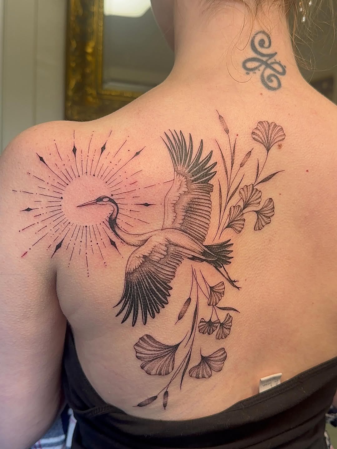 Tattoo by @bboujeeink2 — fine_line, black_and_grey