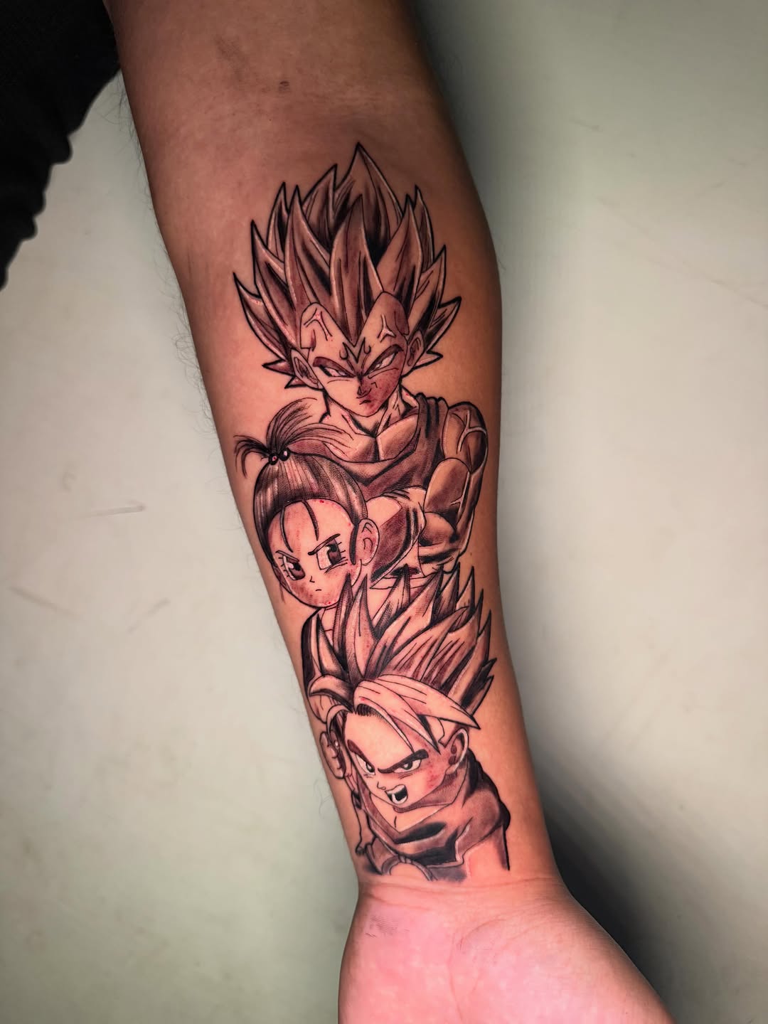 Tattoo by @_dotmx_ — anime