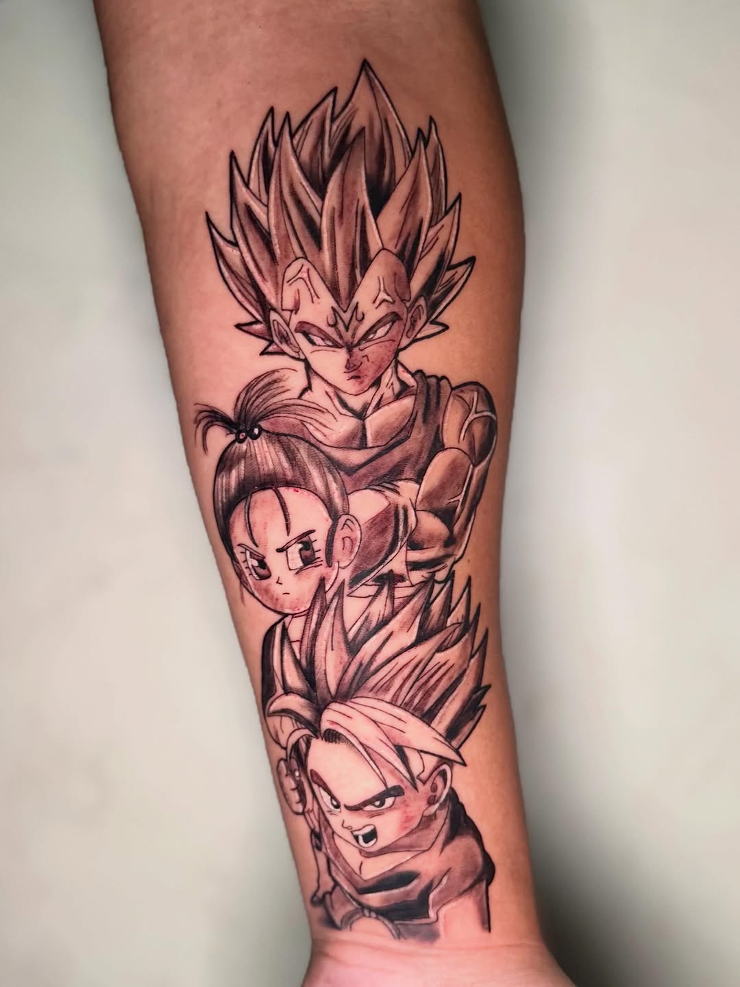 Tattoo by @_dotmx_ — anime