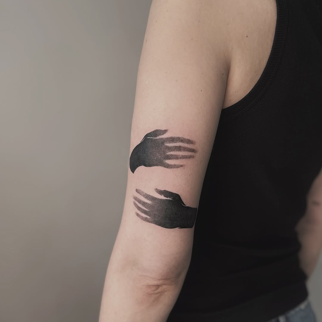Tattoo by @masha.khelik.ttt — blackwork, dotwork