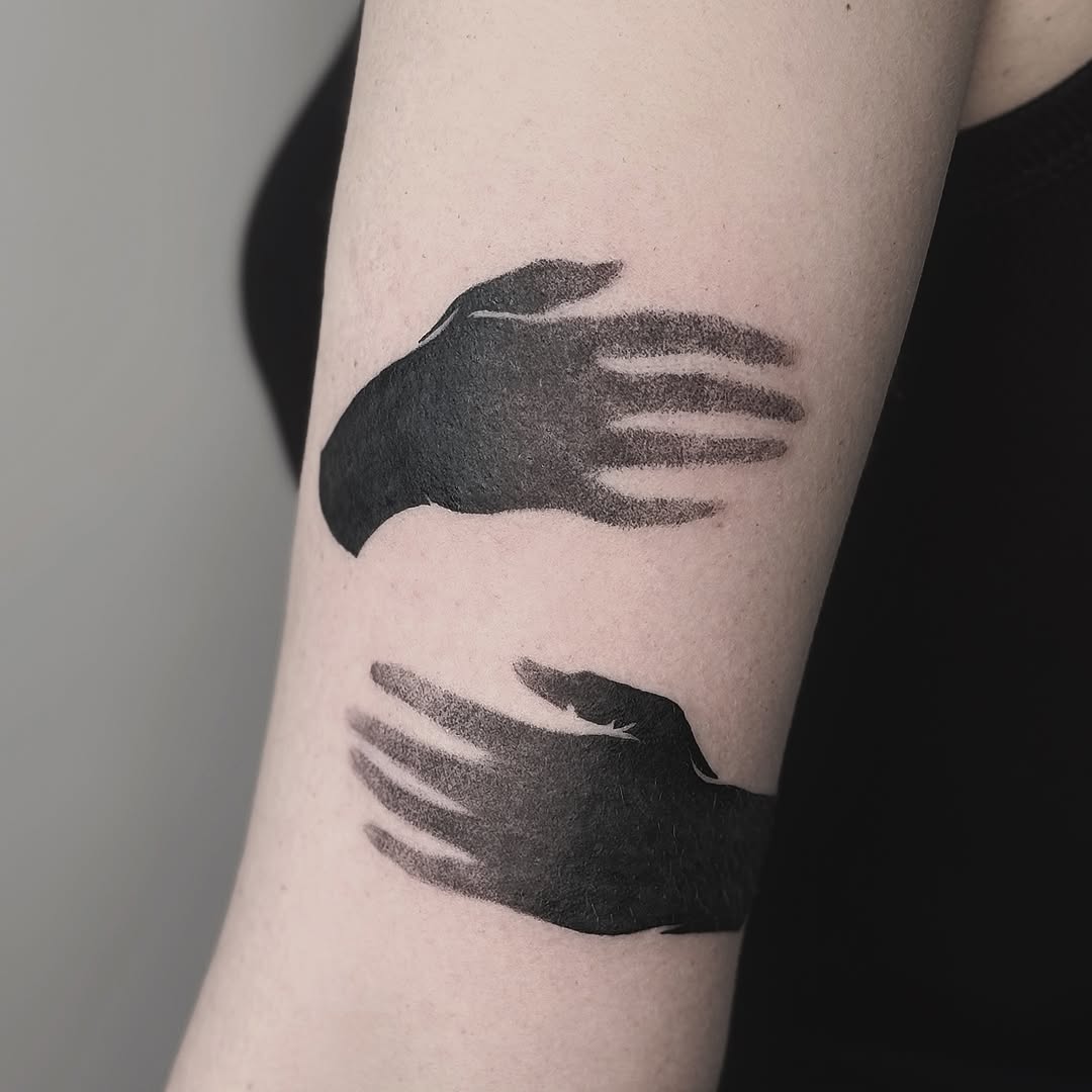 Tattoo by @masha.khelik.ttt — blackwork, dotwork