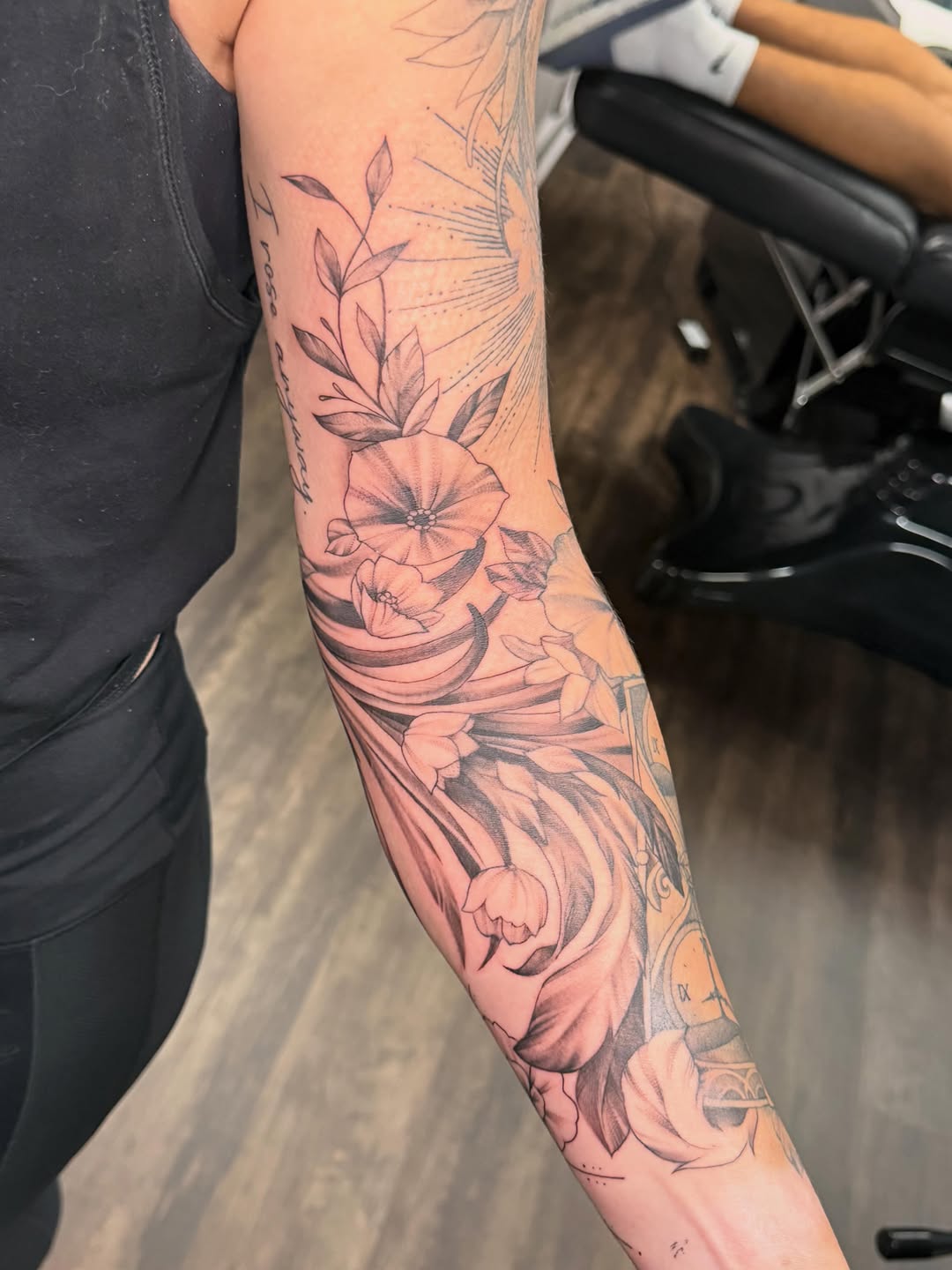 Tattoo by @candybrainink — black_and_grey, realism