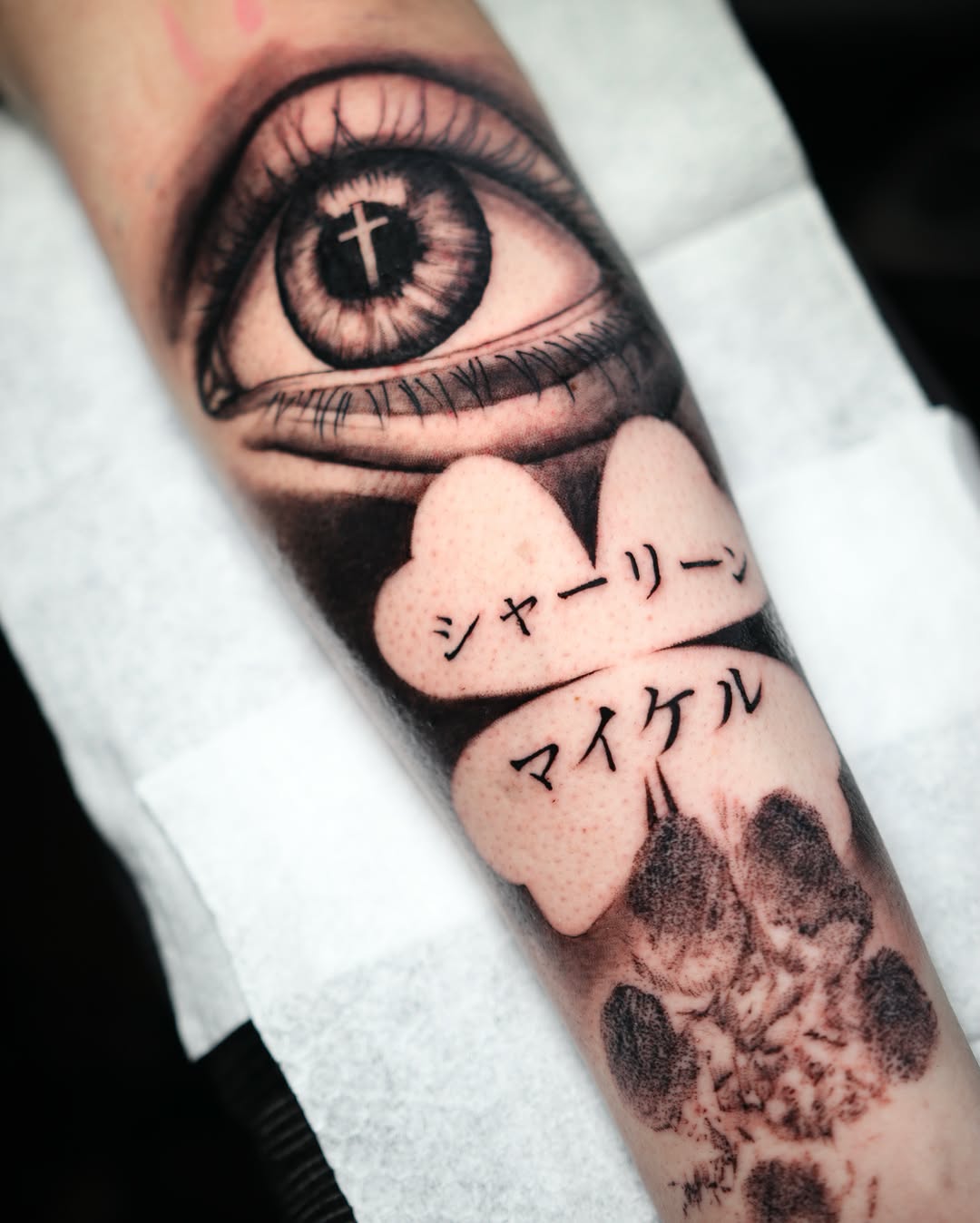 Tattoo by @cordero.inks — realism, lettering_script