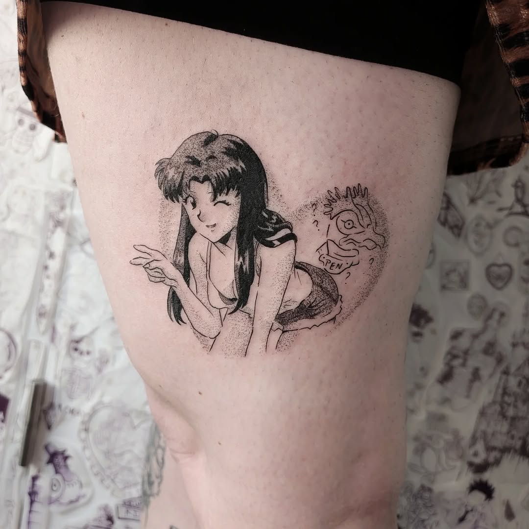 Tattoo by @dyni.morgho β anime, dotwork