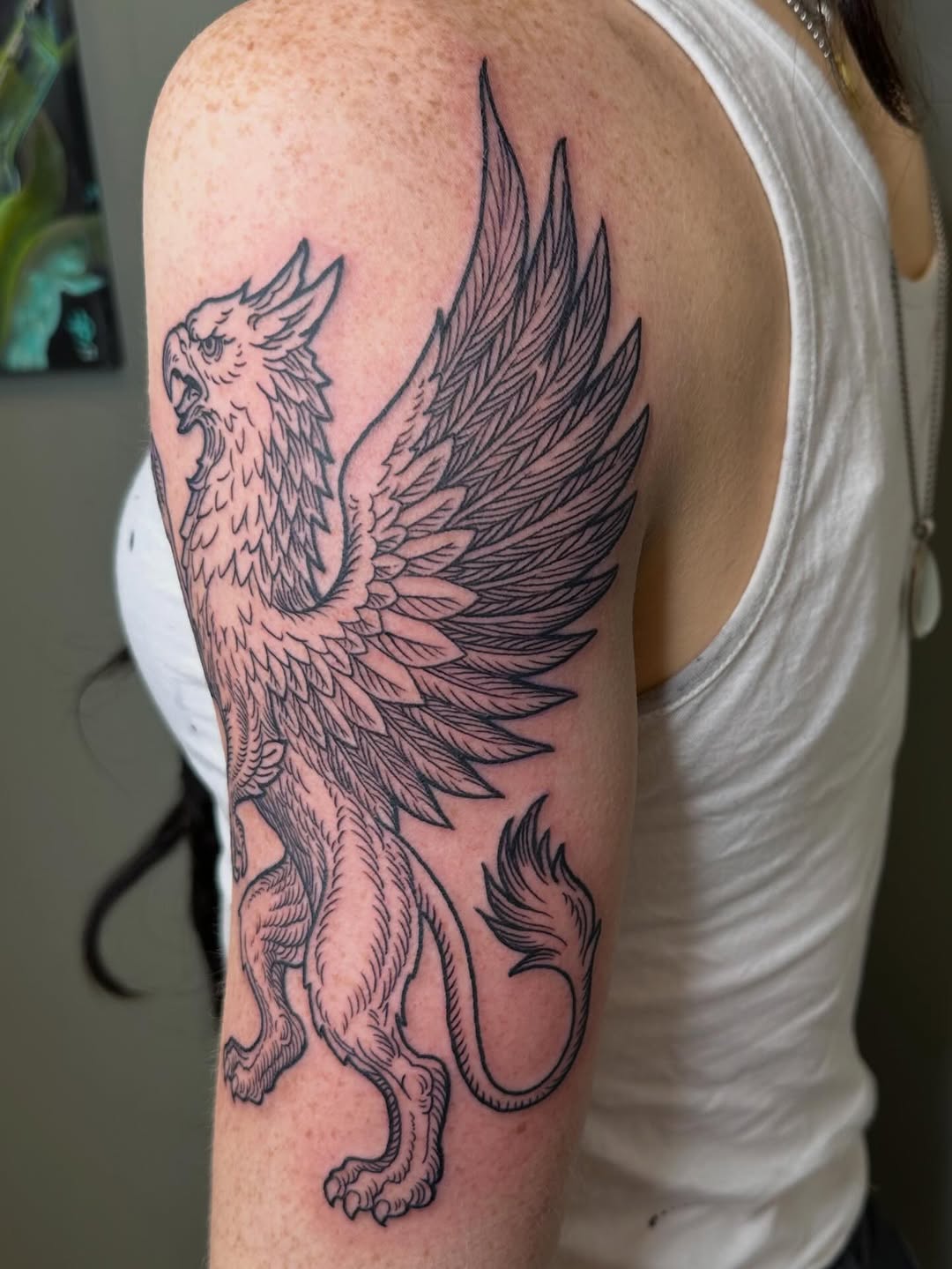 Tattoo by @hunterdoestattoos — blackwork