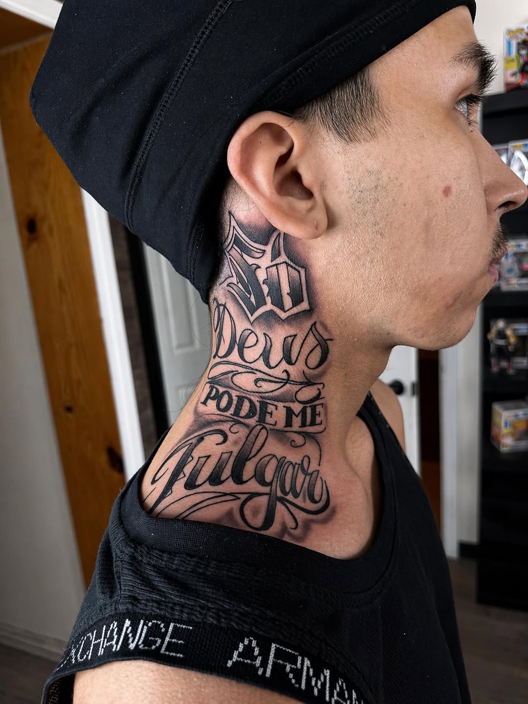 Tattoo by @el_enano_tatto — lettering_script, chicano