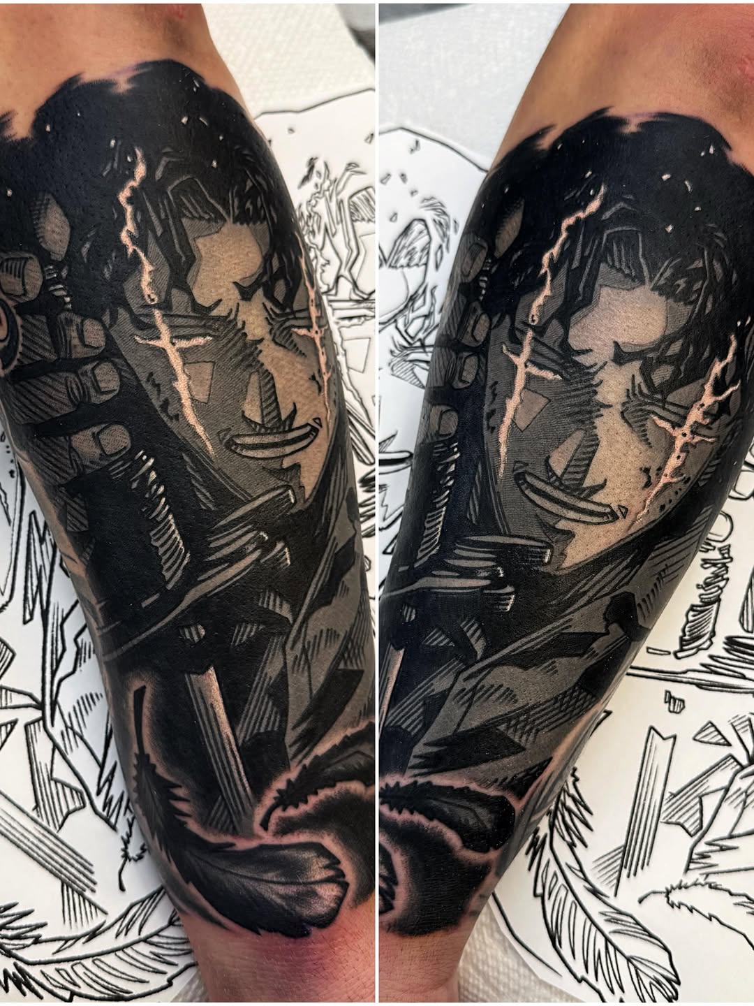 Tattoo by @chrismesitattoo โ black_and_grey