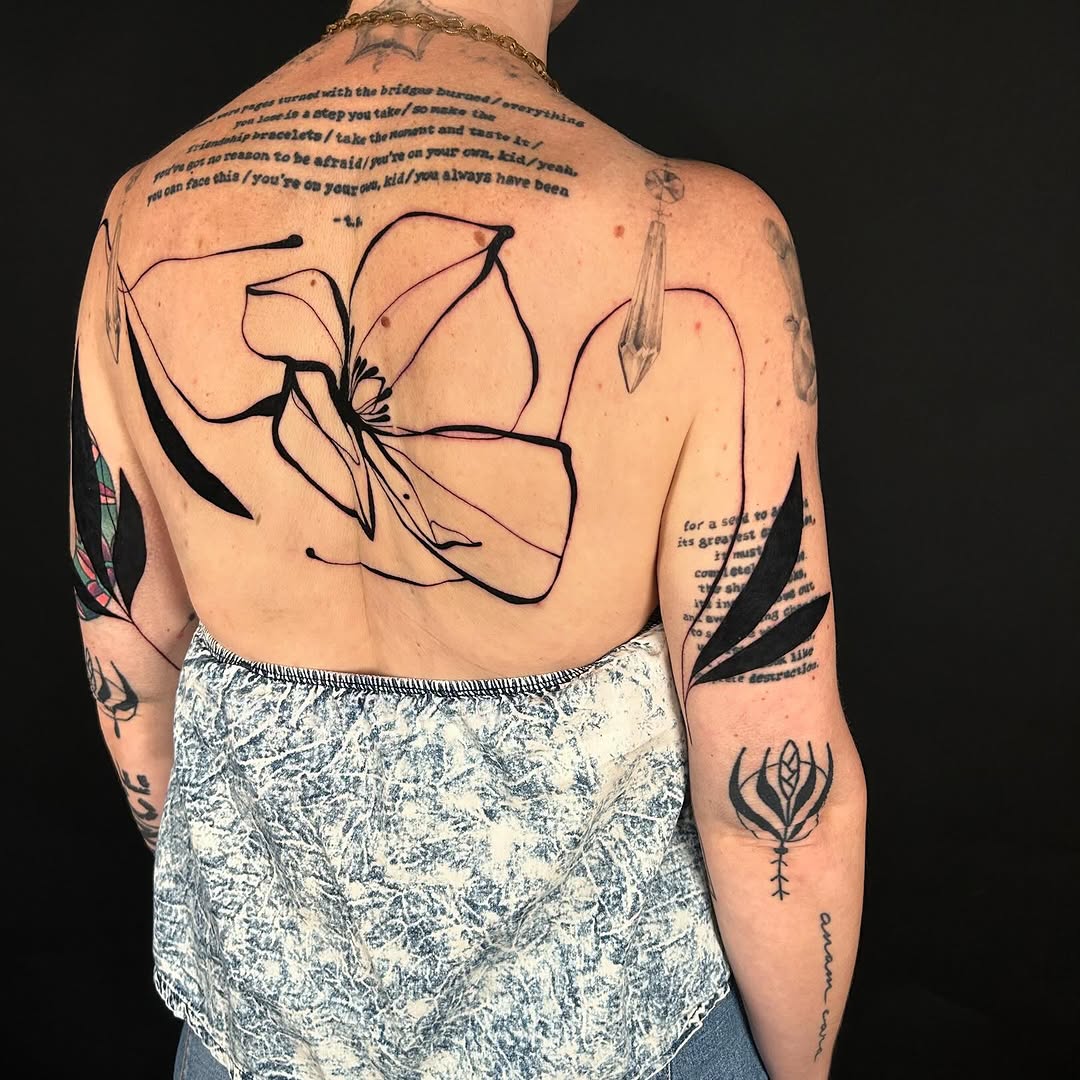 Tattoo by @laurabochet_tattoo — blackwork