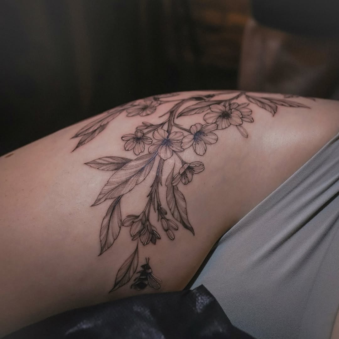 Tattoo by @pakhanova — fine_line, black_and_grey