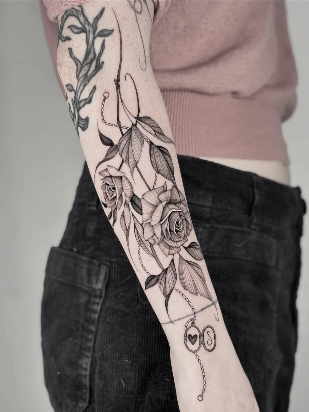 Tattoo by @brittnaami β illustrative, black_and_grey