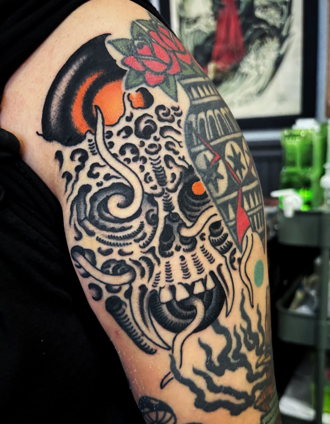 Tattoo by @benfiedler — blackwork