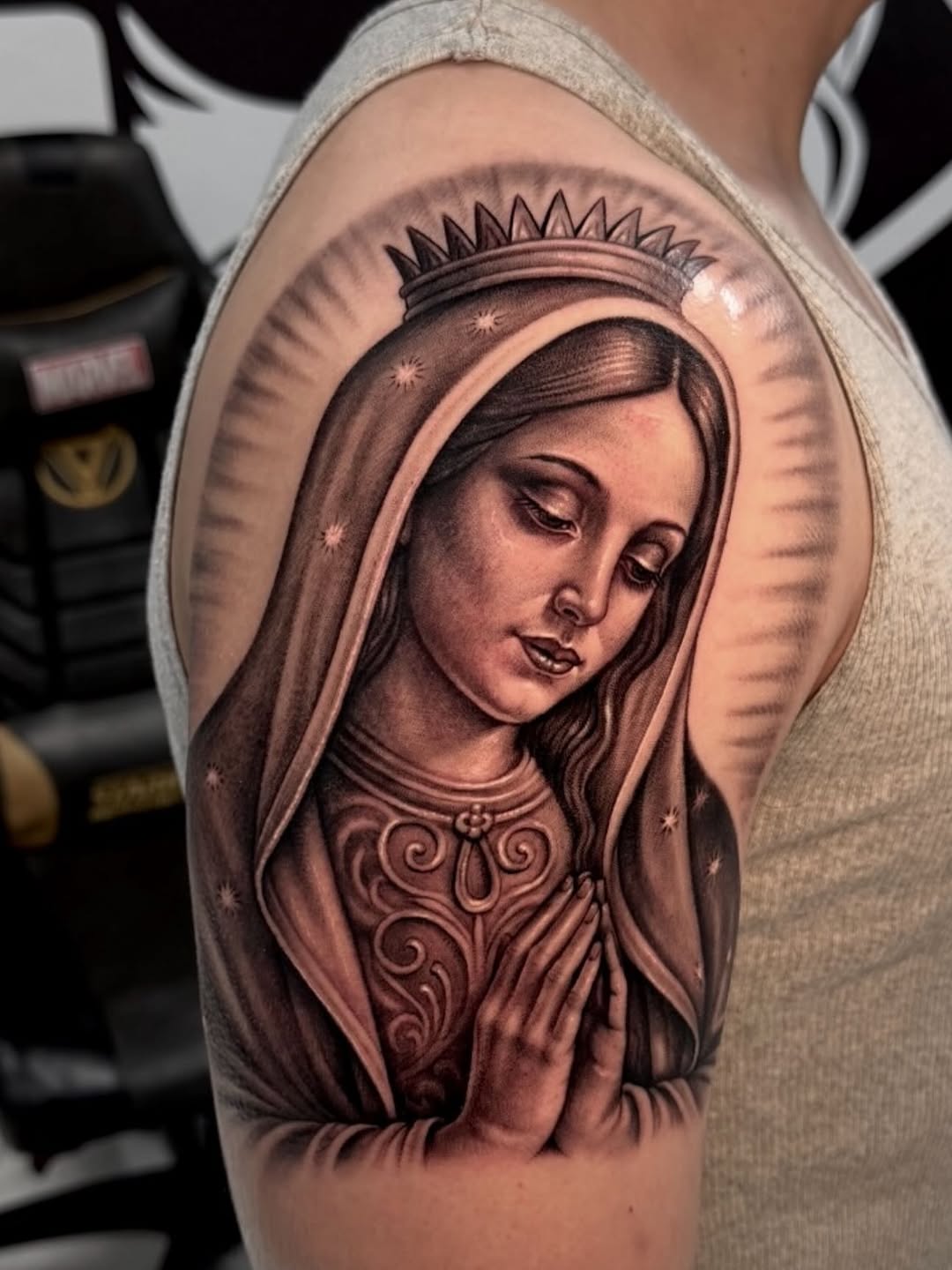 Tattoo by @rtk_tats — black_and_grey, realism