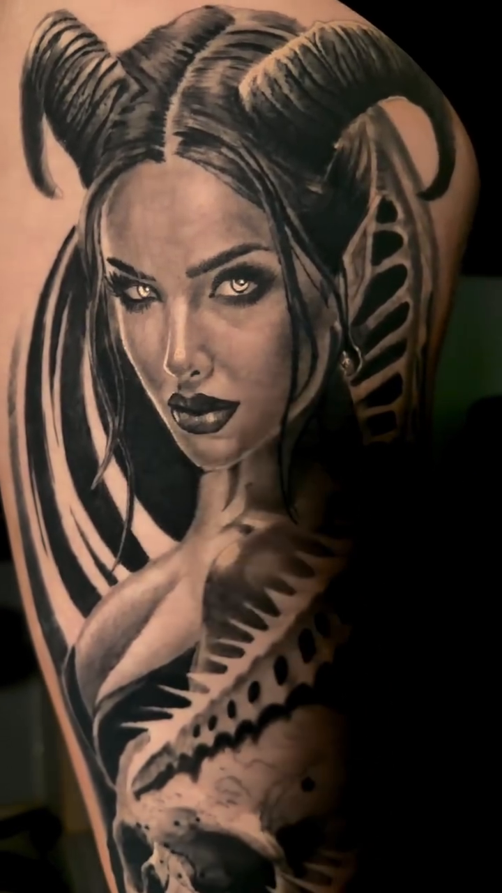 Tattoo by @tonycashtattoos — black_and_grey, realism