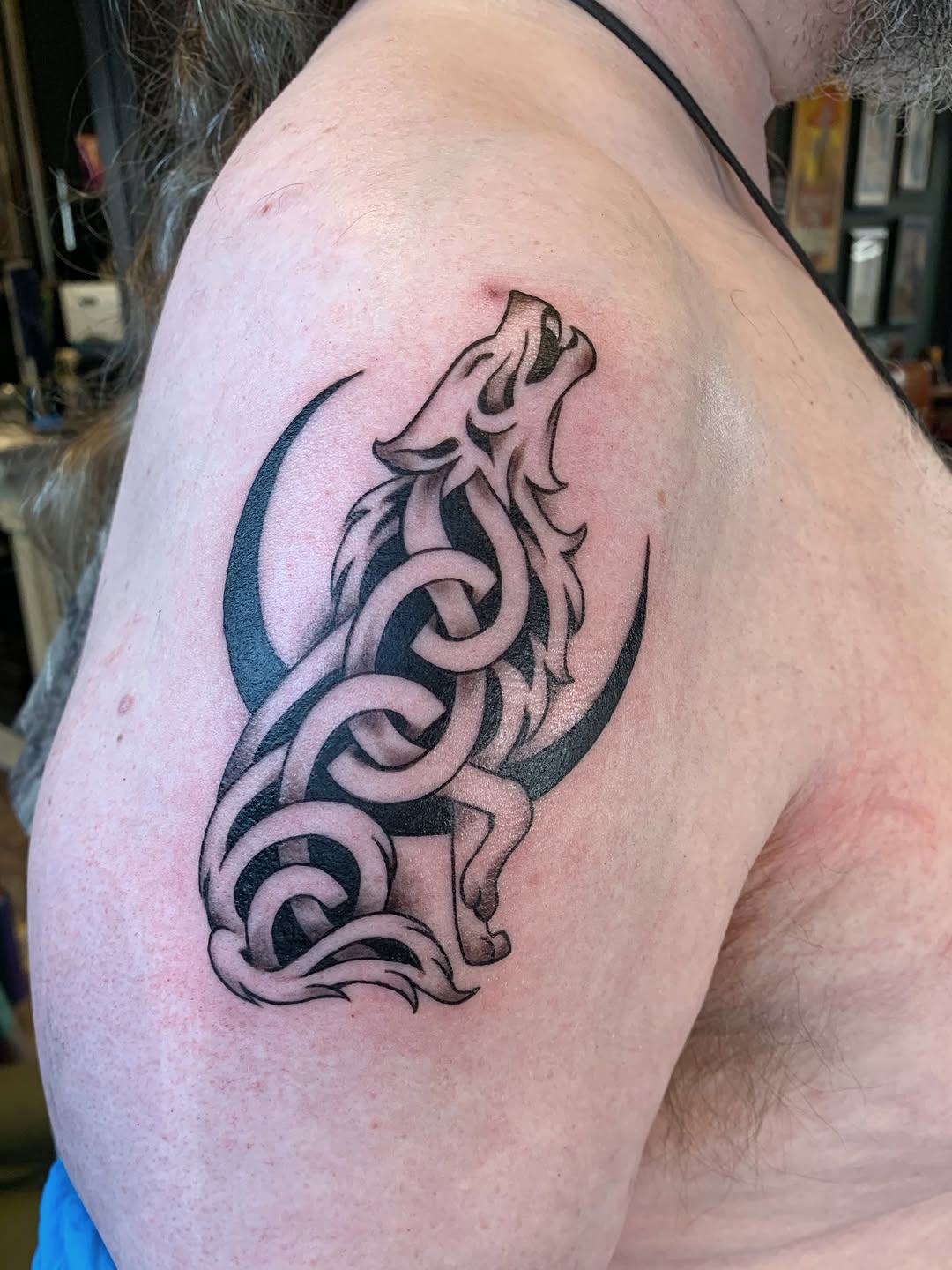 Tattoo by @beehemothtattoo — blackwork, geometric