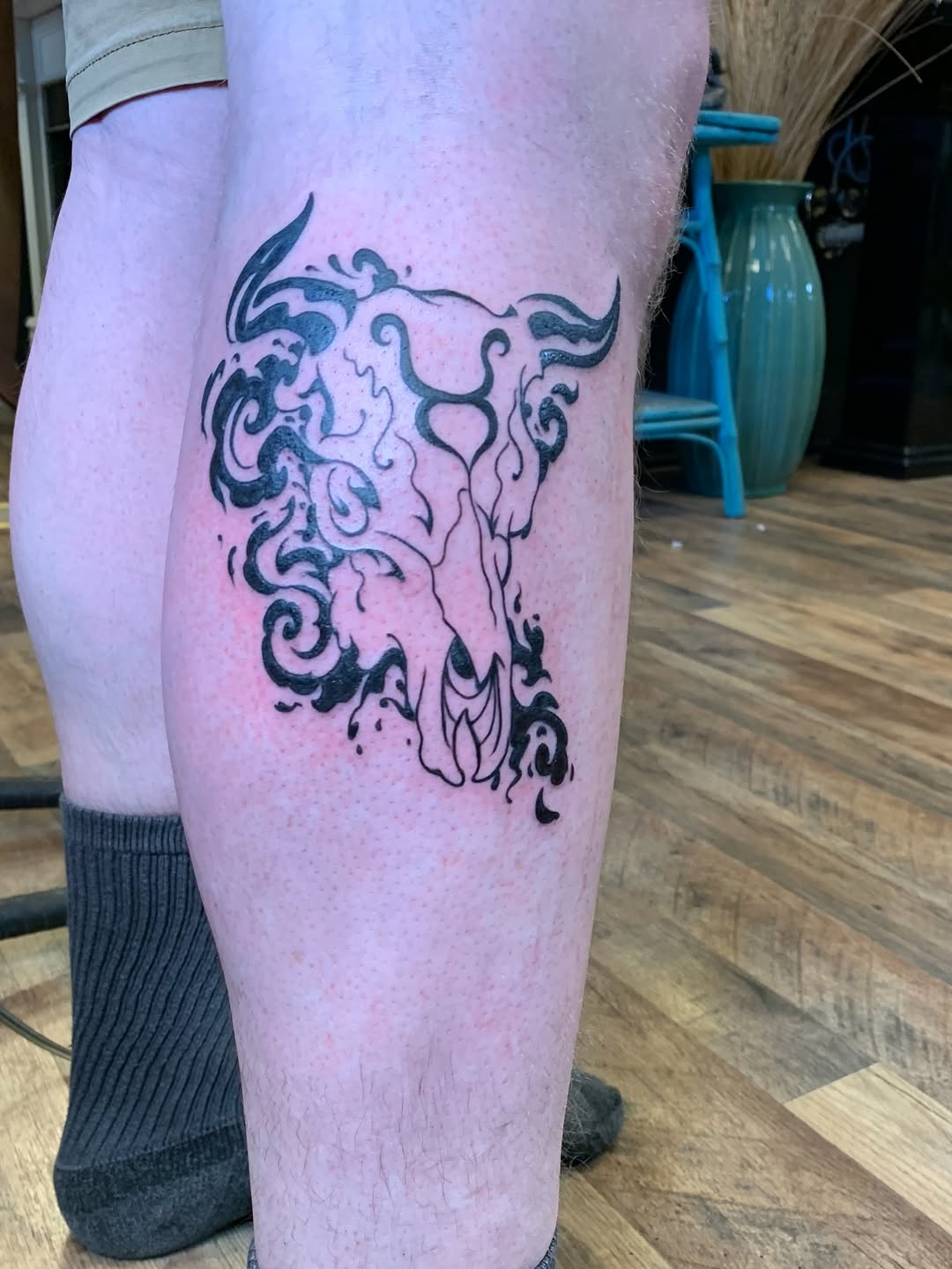 Tattoo by @beehemothtattoo — blackwork, ornamental