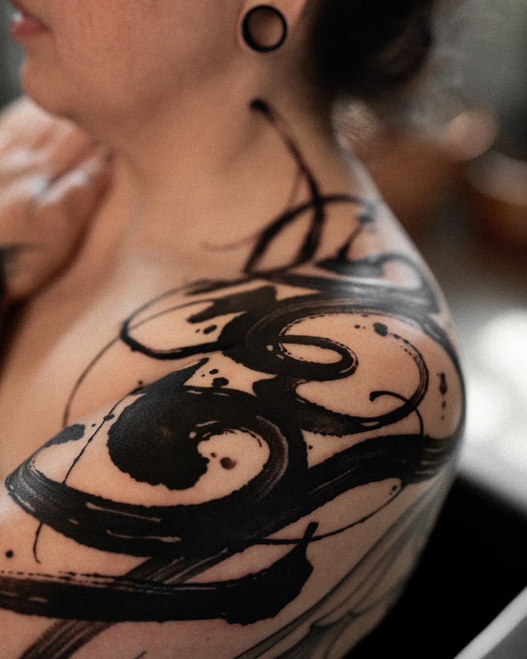 Tattoo by @low.original — blackwork, illustrative
