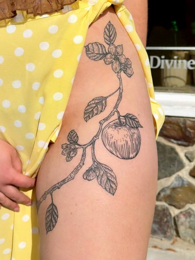 Tattoo by @buttontattoos — illustrative, black_and_grey