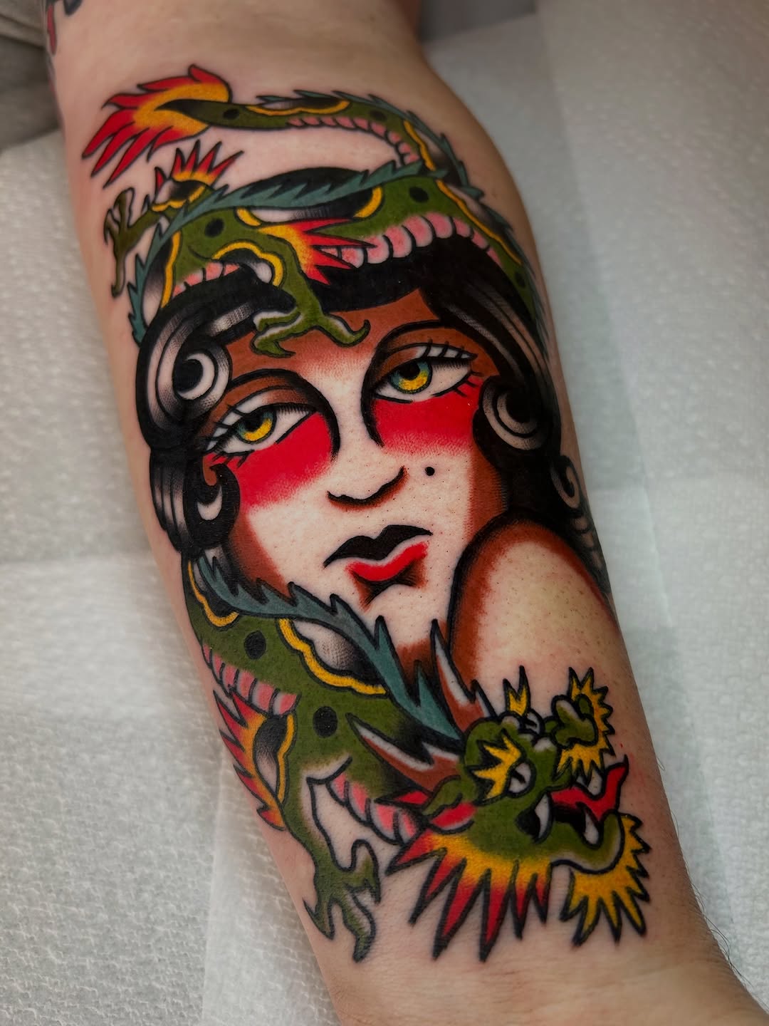 Tattoo by @squidripz — american_traditional, illustrative