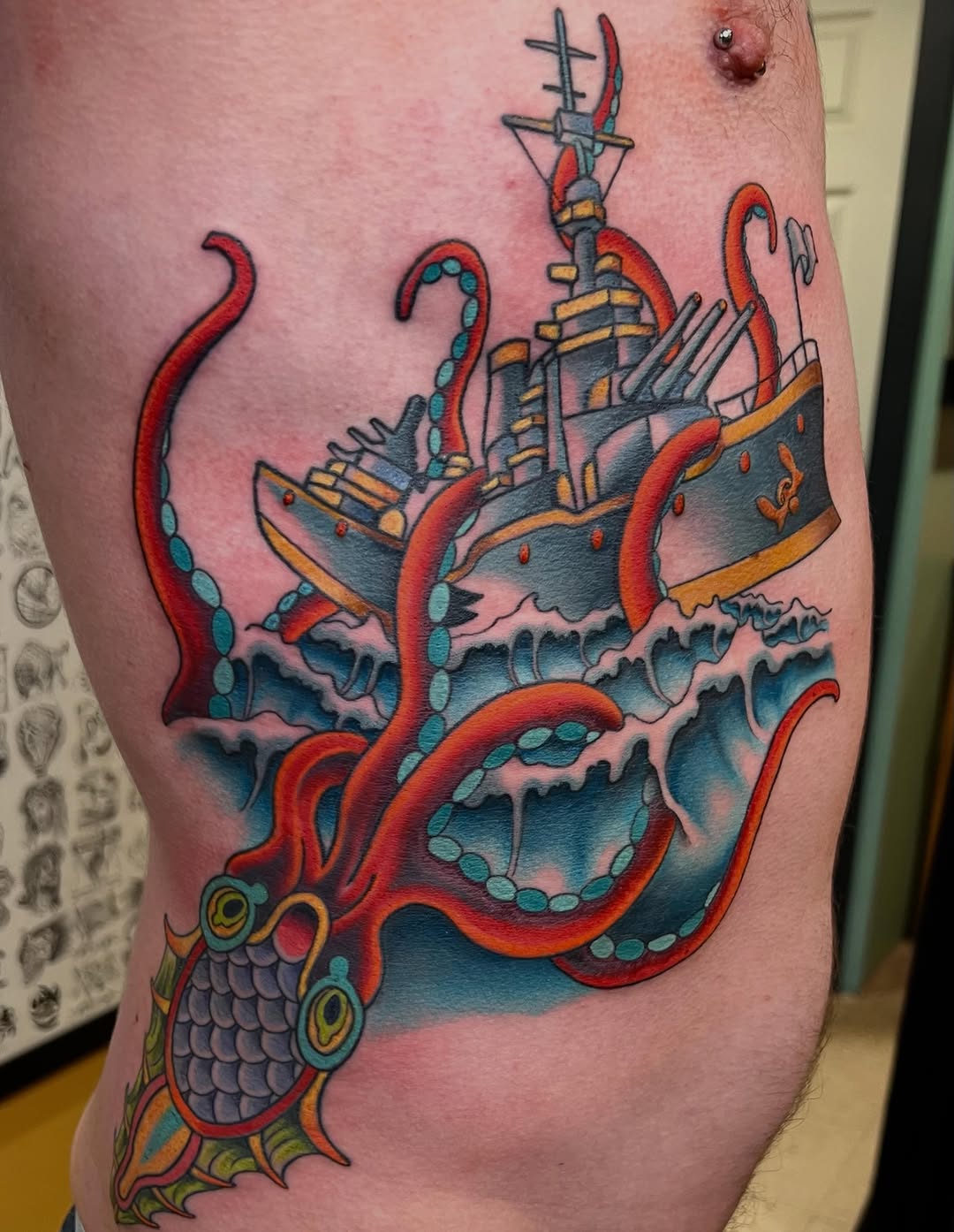 Tattoo by @mikeatidwell — american_traditional, neo_traditional