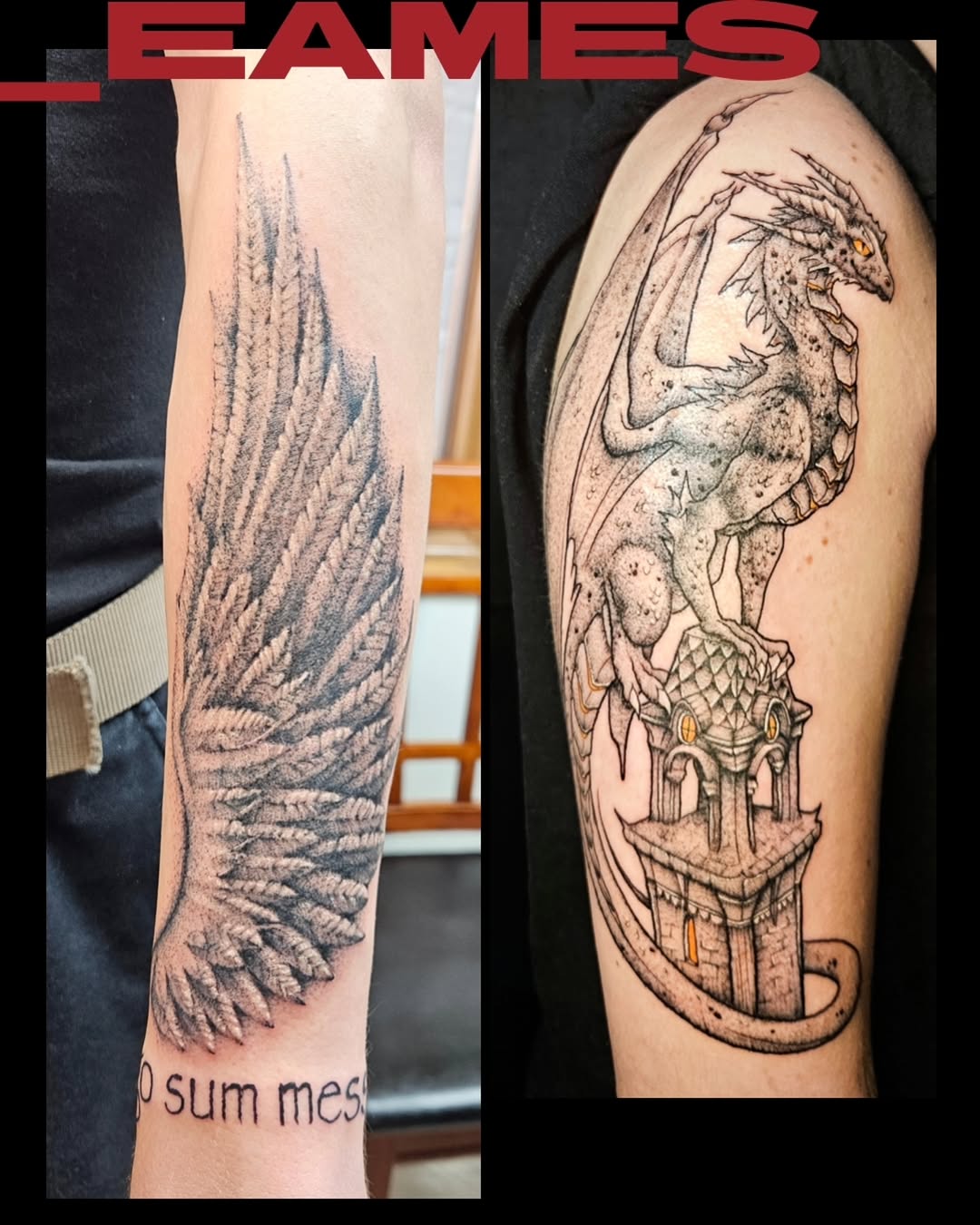 Tattoo by @damian_eames — black_and_grey, illustrative