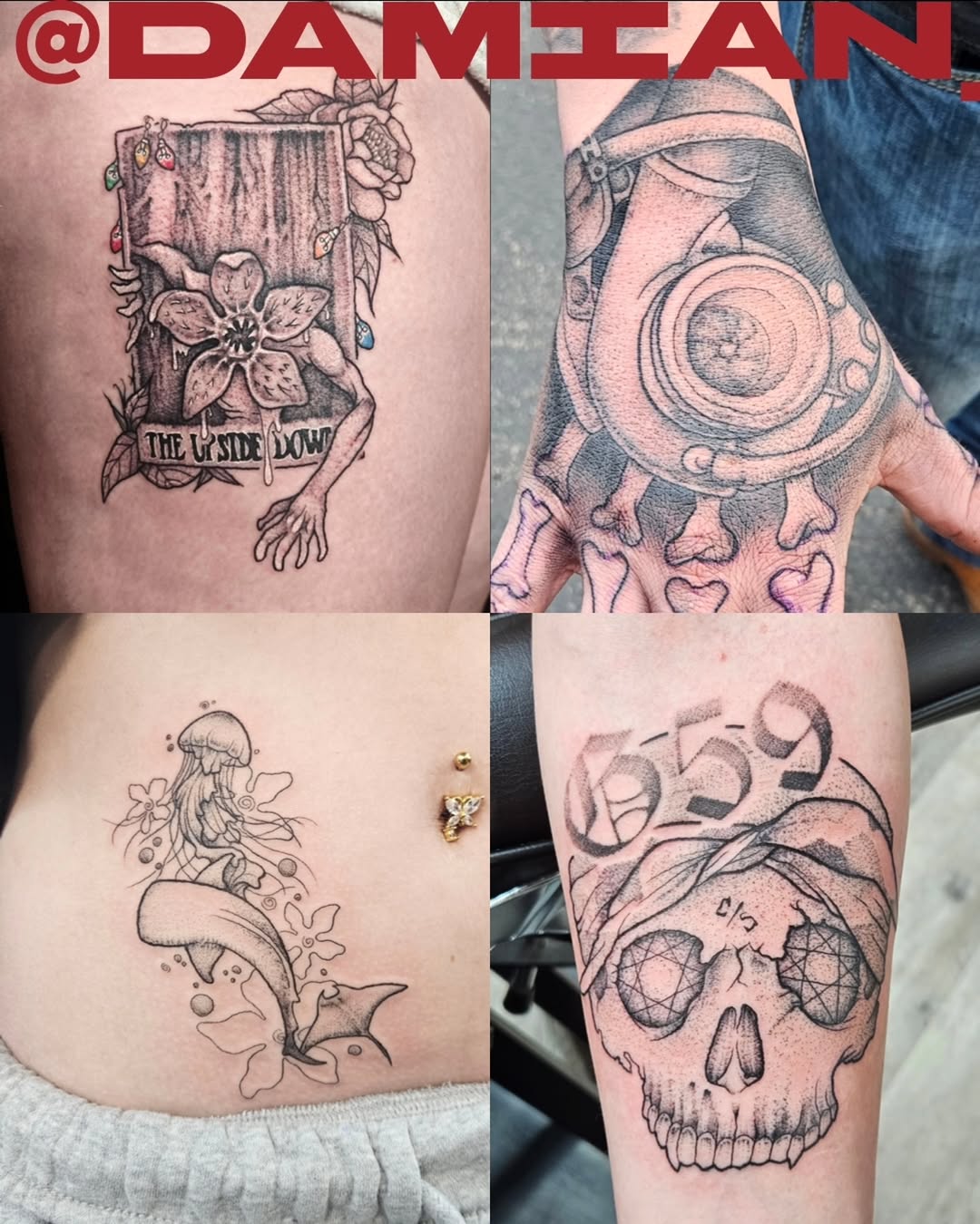 Tattoo by @damian_eames — illustrative, black_and_grey
