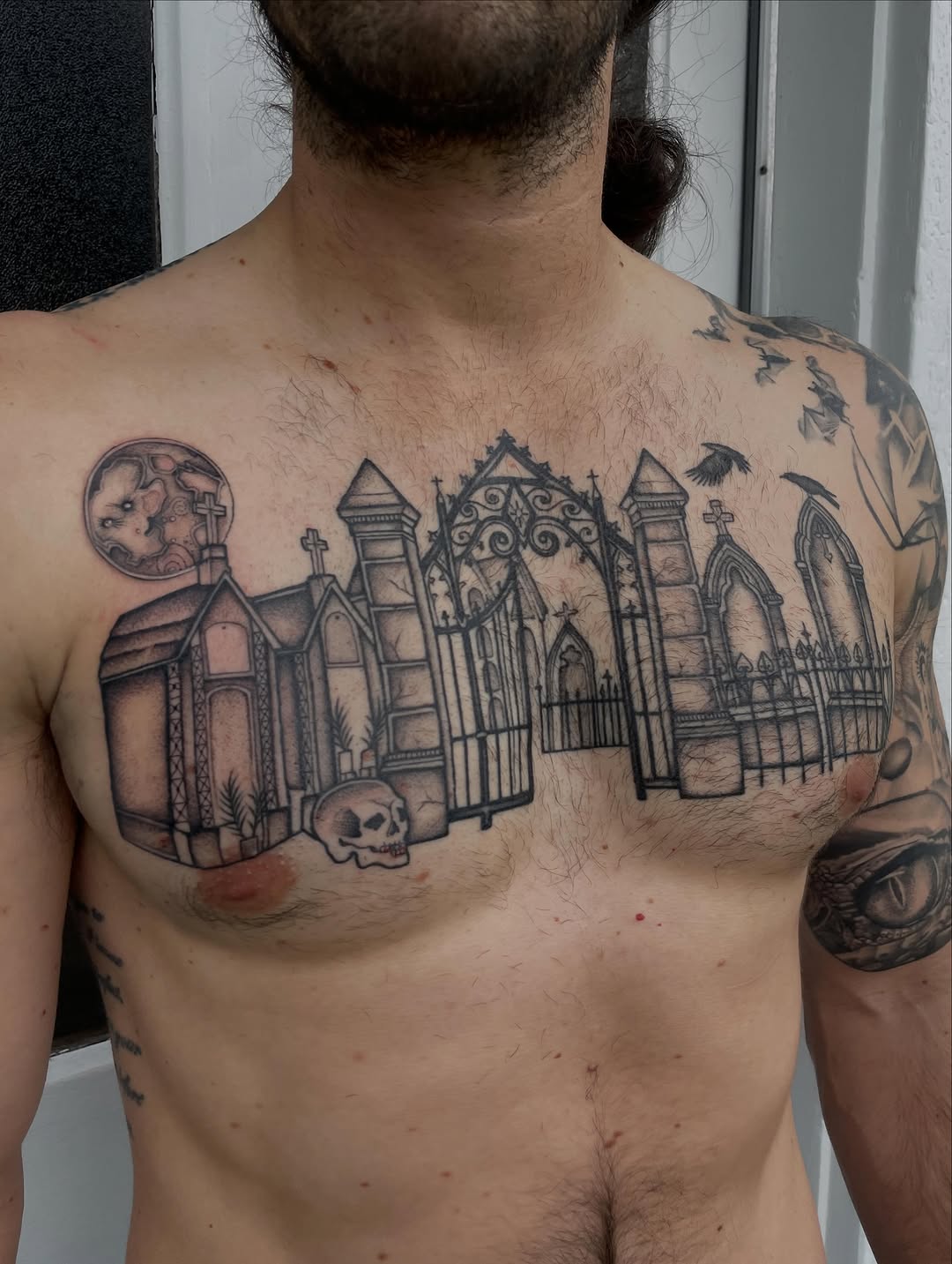 Tattoo by @feliine — black_and_grey, illustrative