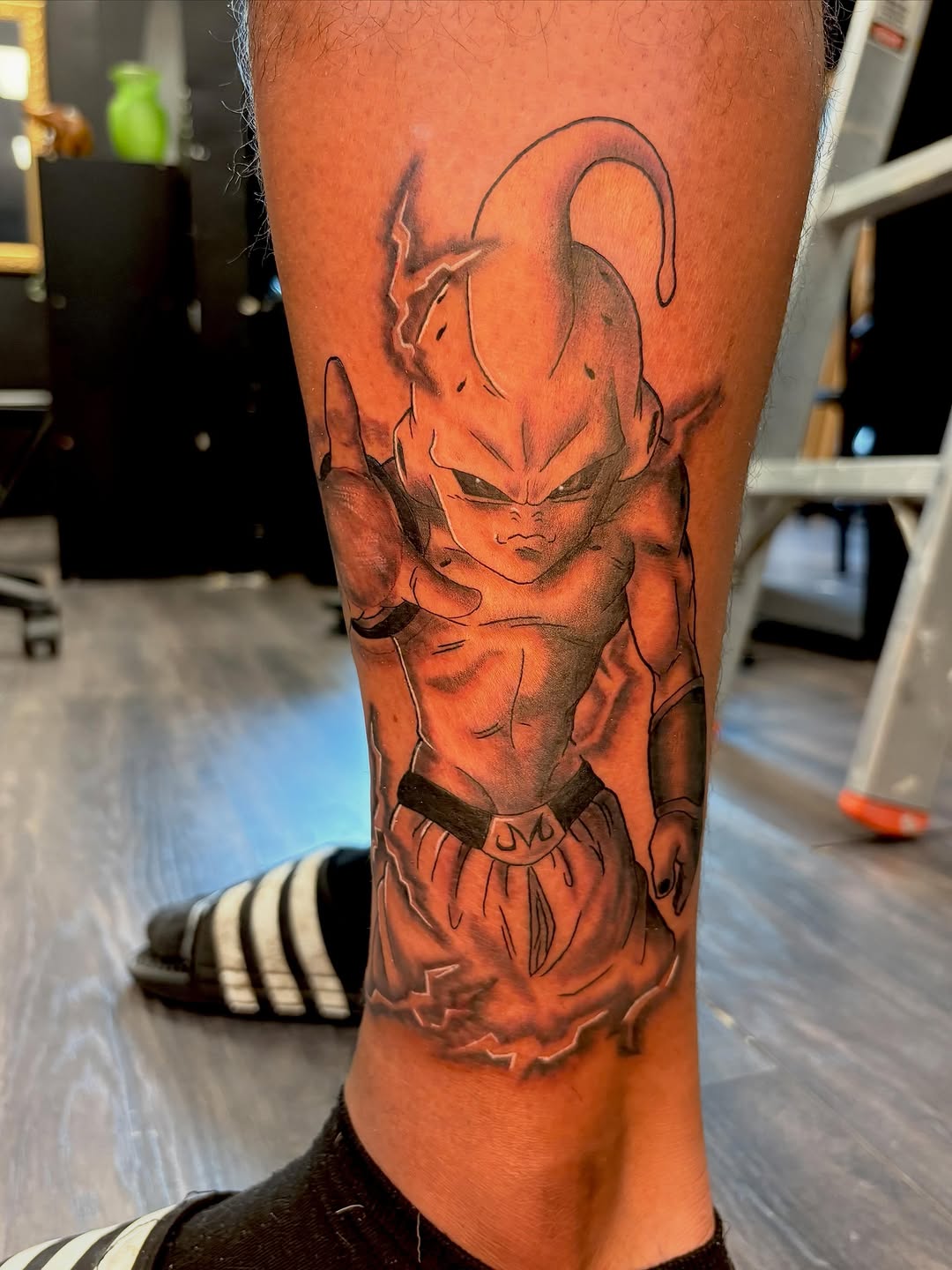 Tattoo by @kevtattedme โ anime, black_and_grey