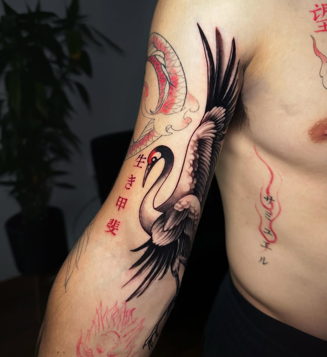 Tattoo by @anacatt.tattoo — japanese_irezumi, black_and_grey