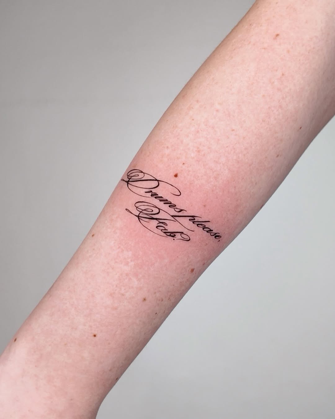 Tattoo by @tattedbygnyc โ lettering_script, fine_line