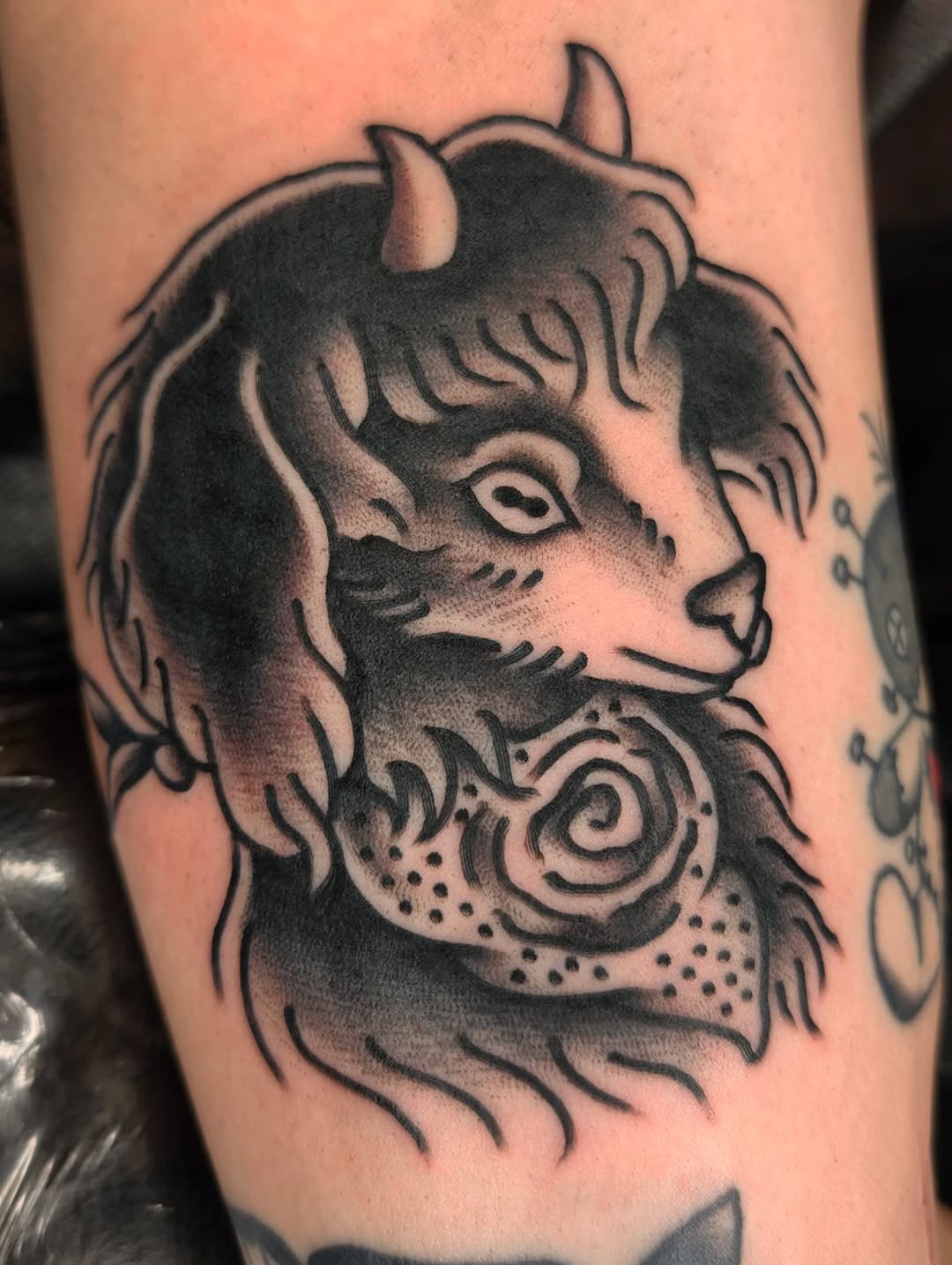 Tattoo by @kronetattoos — american_traditional, black_and_grey