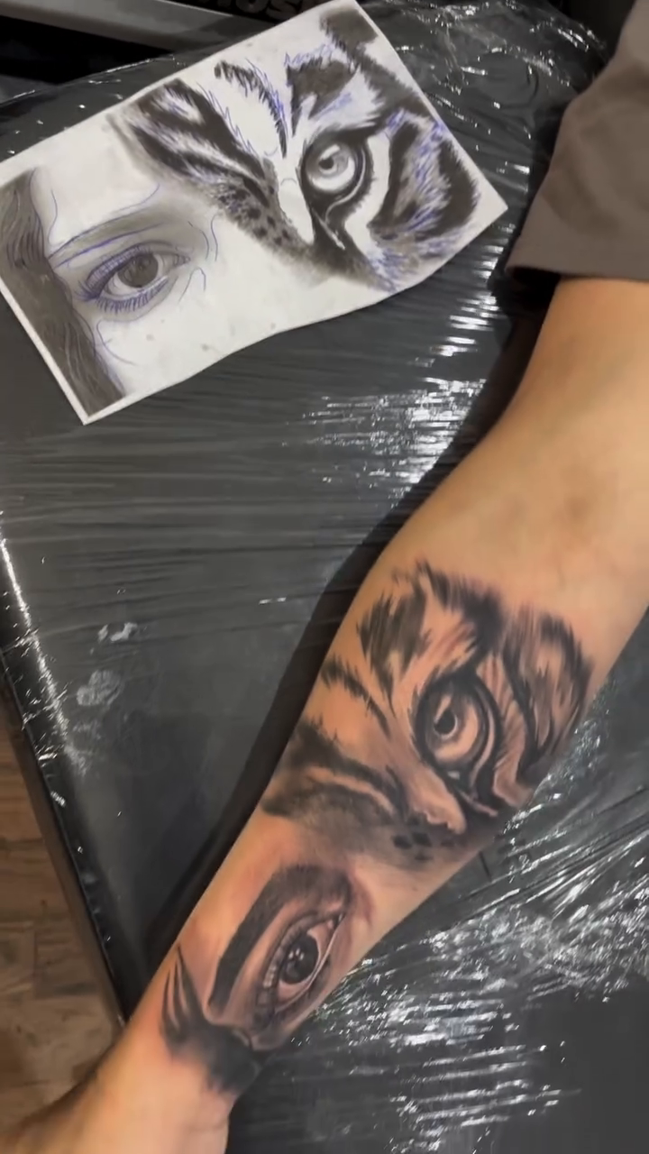 Tattoo by @teeski_ink — realism, black_and_grey