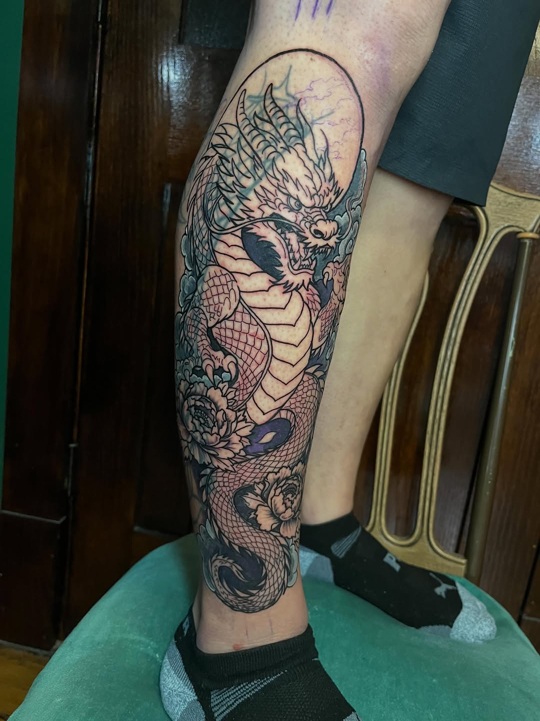 Tattoo by @inkbylennypaul — japanese_irezumi, black_and_grey