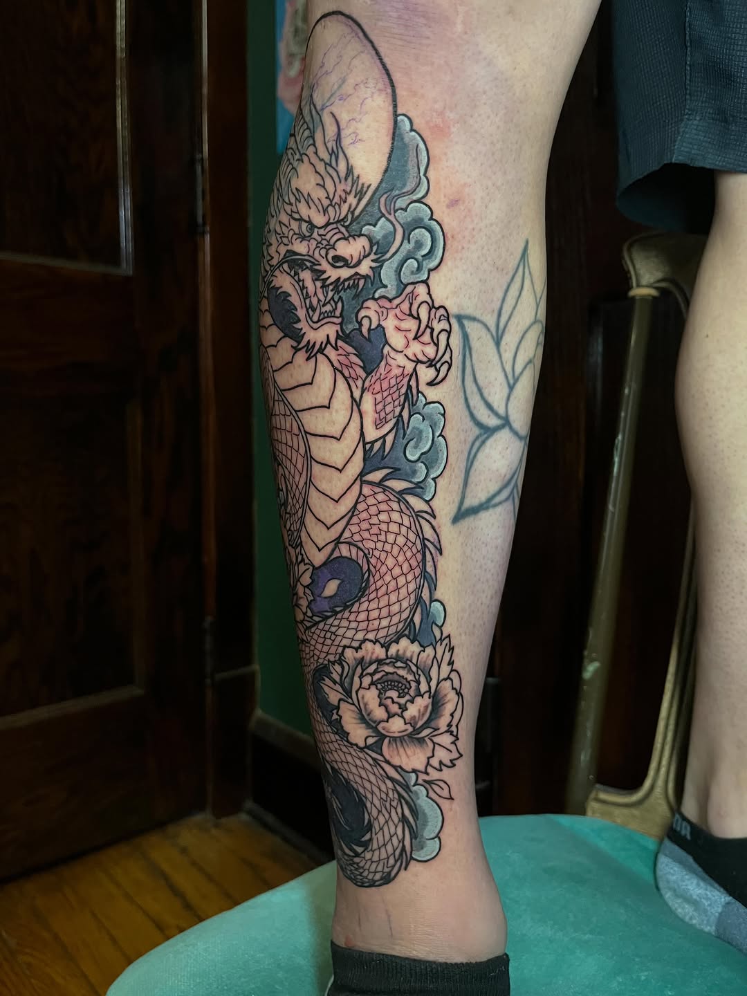 Tattoo by @inkbylennypaul — japanese_irezumi, black_and_grey