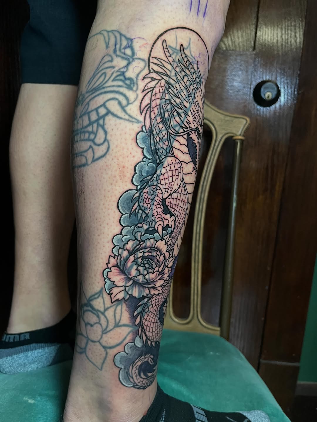 Tattoo by @inkbylennypaul — japanese_irezumi, black_and_grey
