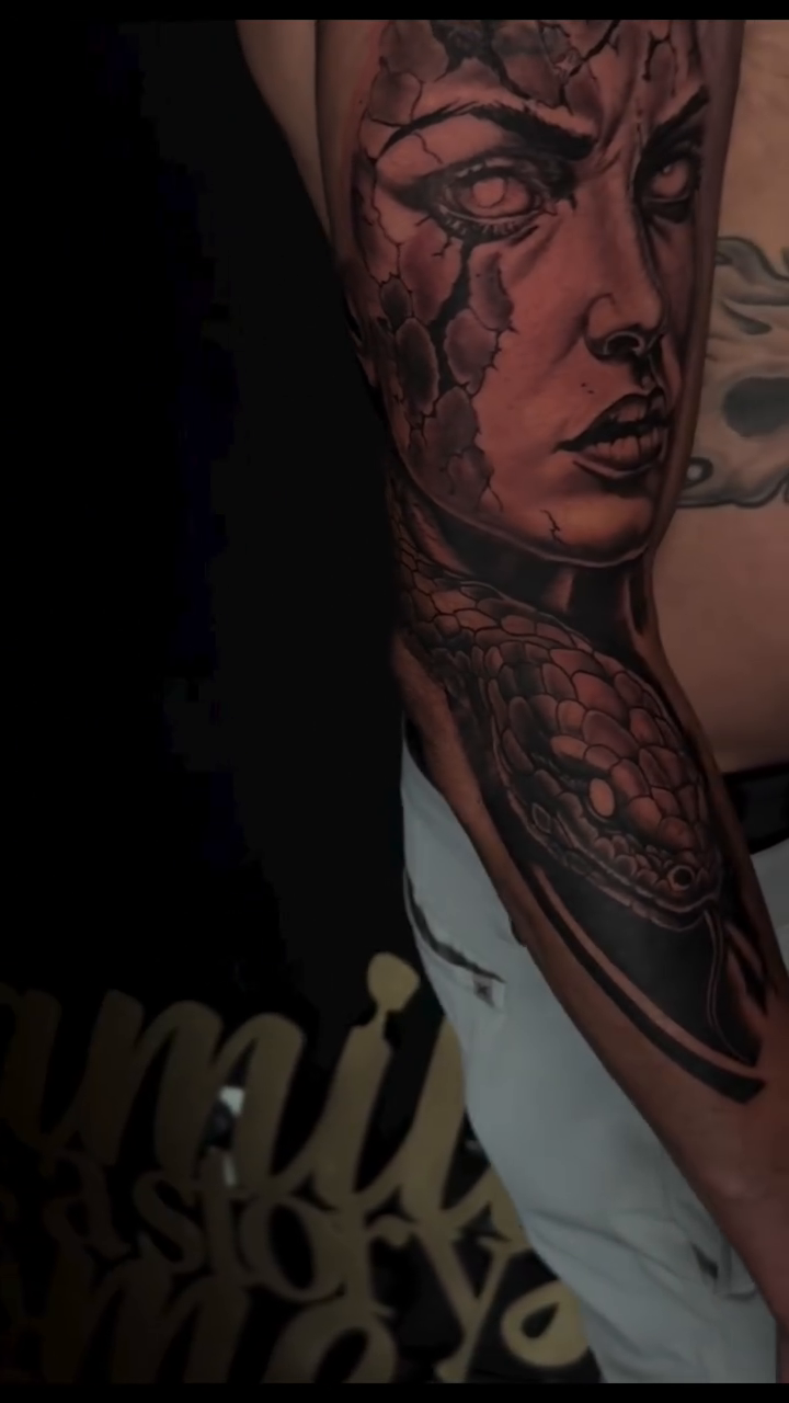 Tattoo by @itscalebbattles โ dark_realism, black_and_grey